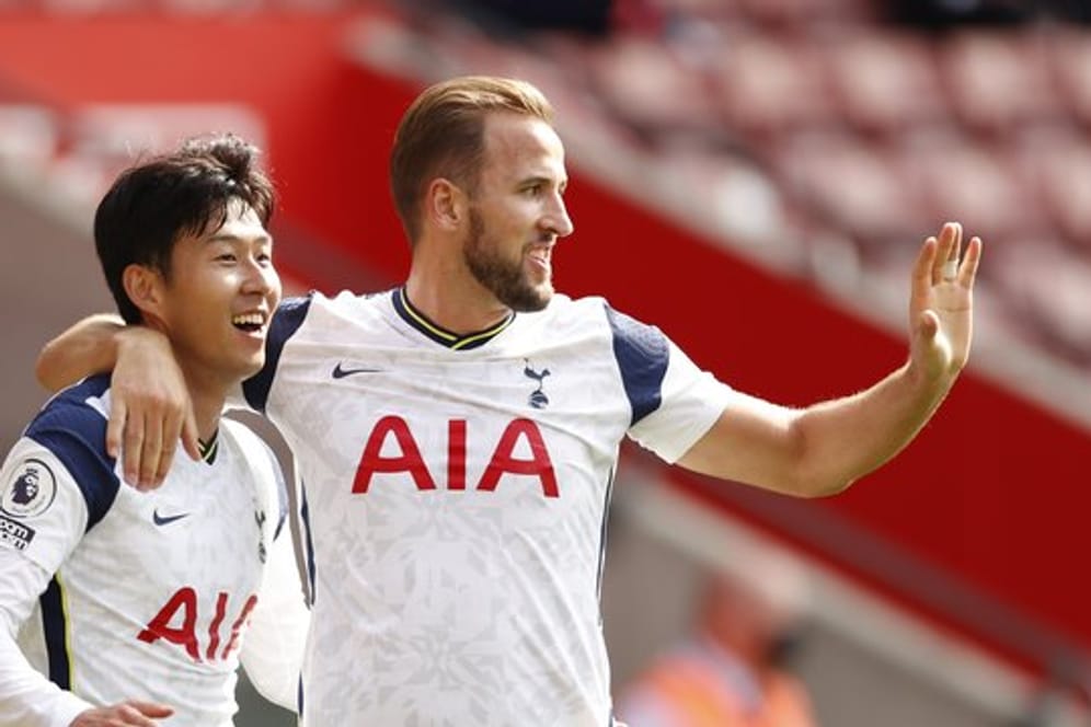Treffsicheres Tottenham-Duo: Heung-Min Son (l) und Harry Kane.