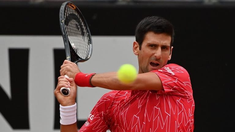Hat das Turnier in Rom mit einem Rekord gewonnen: Novak Djokovic in Aktion.