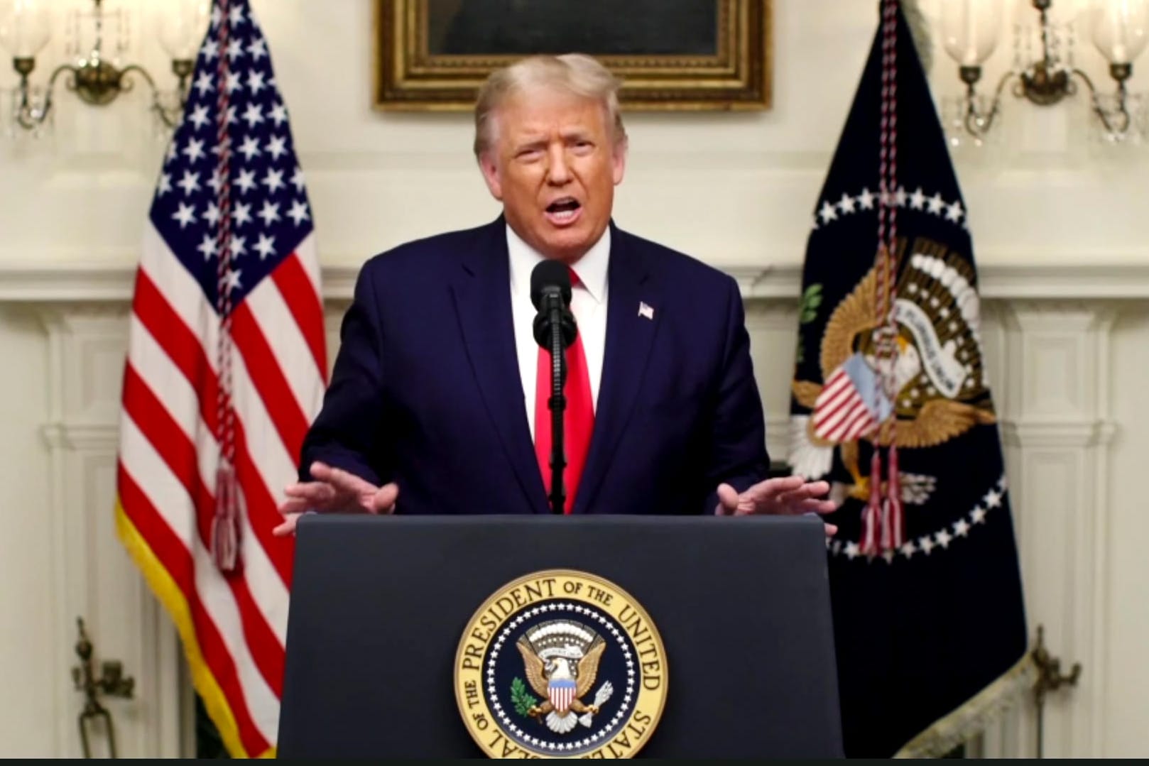 Donald Trump spricht in einem Video für die UN-Vollversammlung: Der US-Präsident fordert im Zuge der Corona-Pandemie, dass es für China Konsequenzen geben müsse.