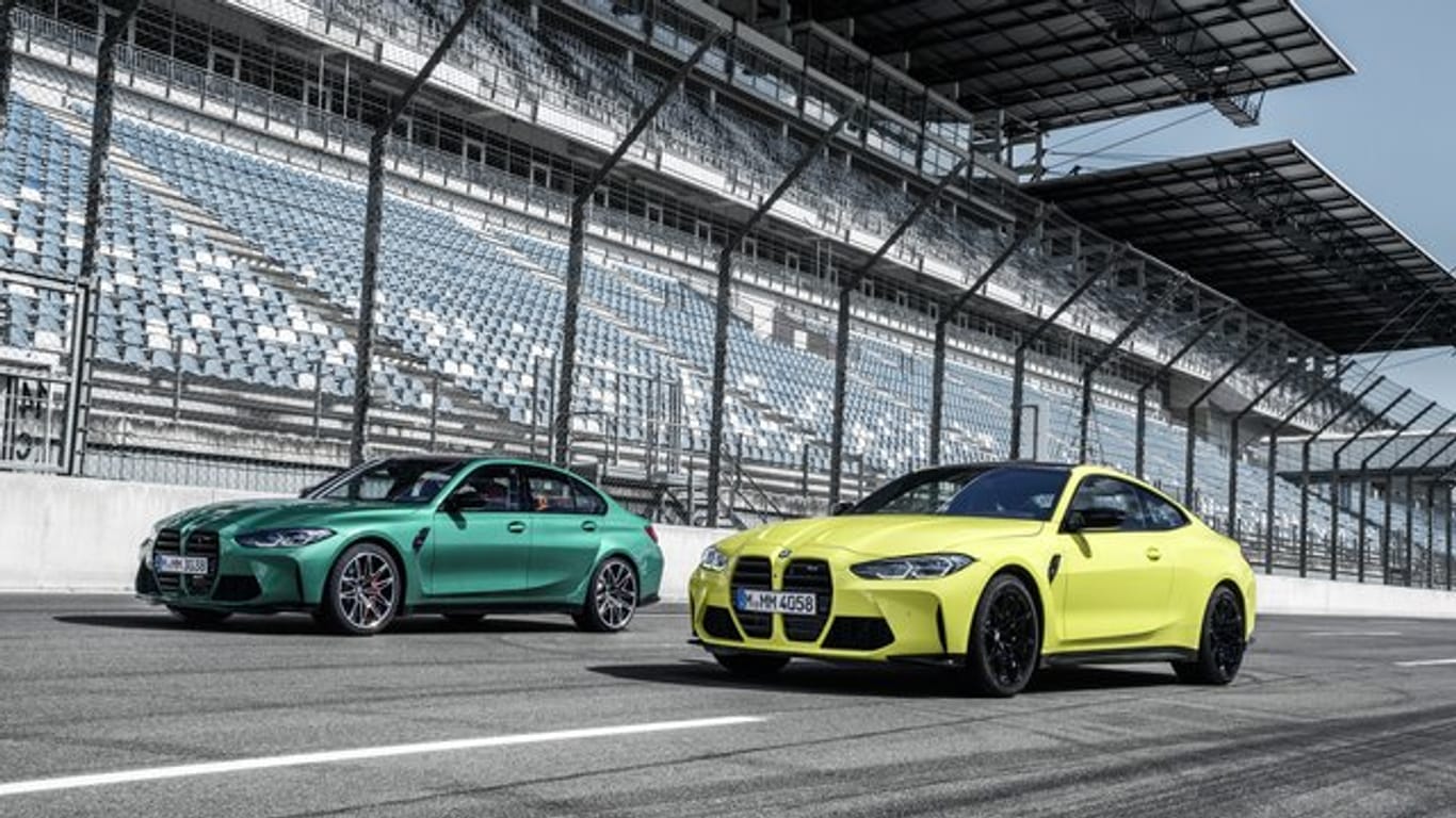 BMW bringt im März 2021 die sehr sportlichen M-Modelle von seinem 3er und 4er (rechts) auf die Straße.