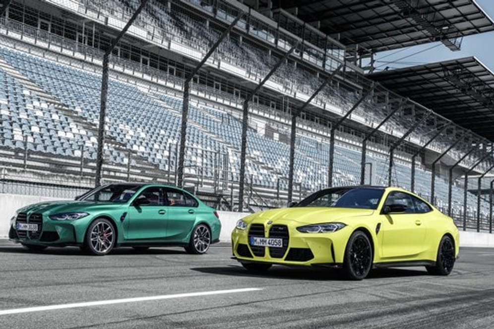 BMW bringt im März 2021 die sehr sportlichen M-Modelle von seinem 3er und 4er (rechts) auf die Straße.