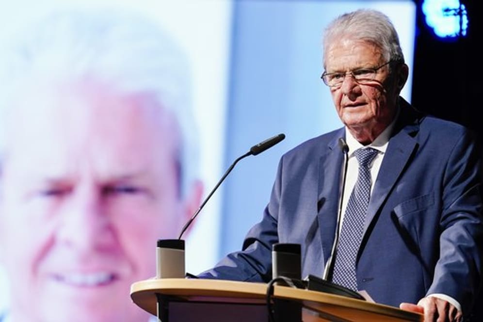 Der Unternehmer und Mäzen Dietmar Hopp bei der Verleihung des Karl Kübel Preises in Bensheim.