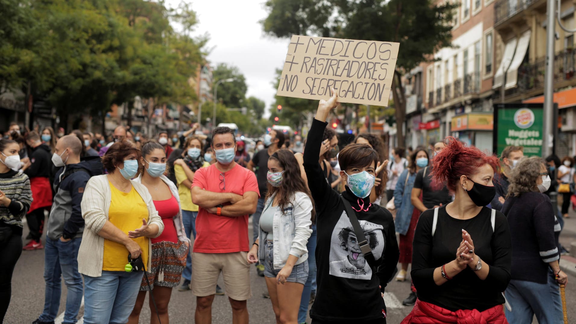 Madrid: Tausende demonstrierten am Wochenende gegen die Corona-Politik der Regierung.