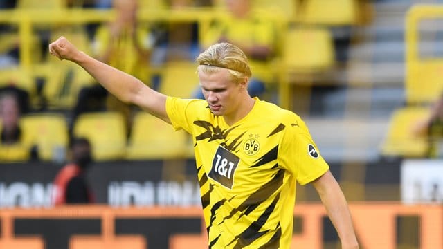 Findet noch "ein viel besserer Fußballer" werden zu müssen: Erling Haaland von Borussia Dortmund. Findet noch "ein viel besserer Fußballer" werden zu müssen: Erling Haaland von Borussia Dortmund.