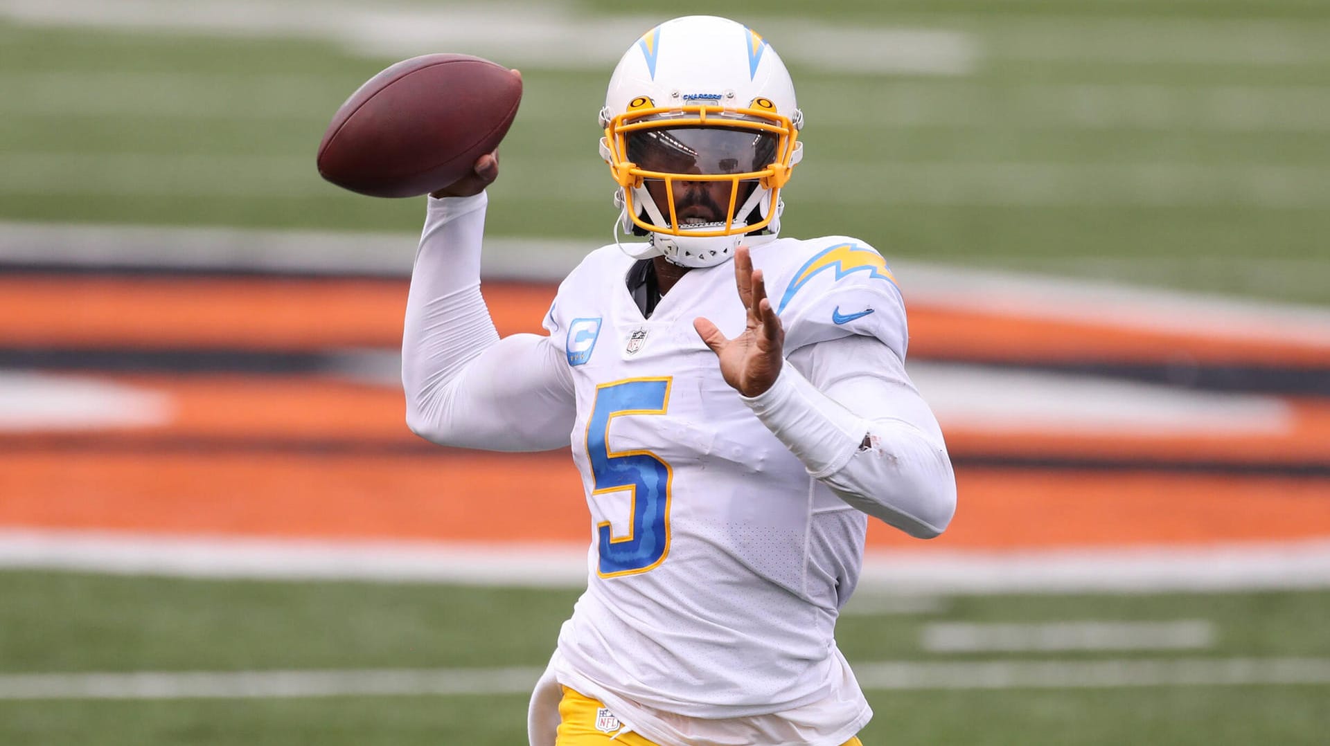 Tyrod Taylor: Der 31-Jährige ist Quaterback bei den Los Angeles Chargers. Tyrod Taylor: Der 31-Jährige ist Quaterback bei den Los Angeles Chargers.