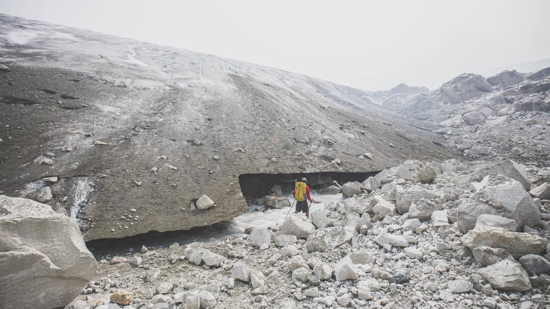 Schmelzender Gletscher in der kanadischen Arktis.