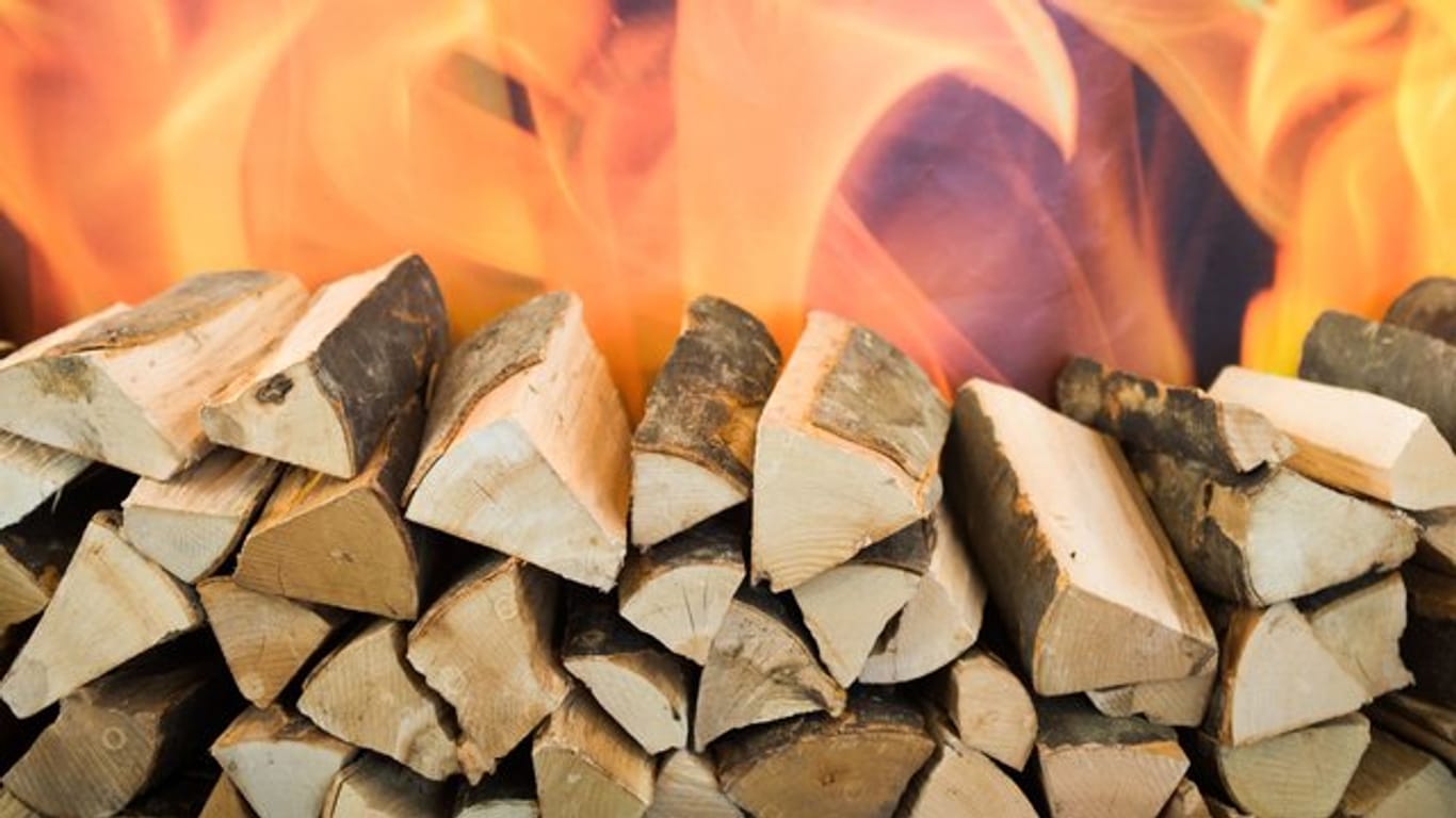 Feuerholz für den Kamin sollte nicht zu groß sein.