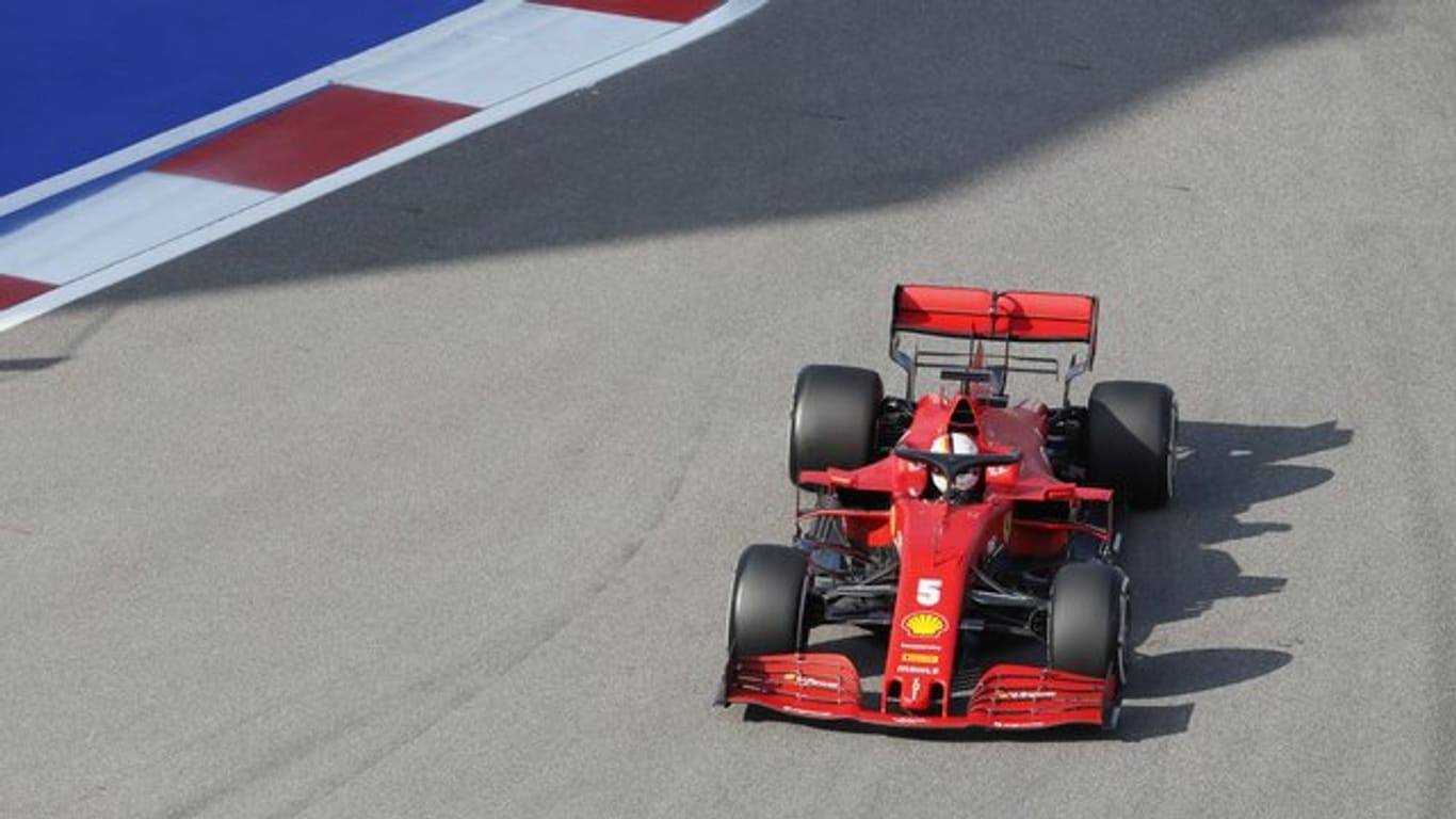 Mehr als Platz zehn war für Sebastian Vettel beim Training in Sotschi nicht drin.