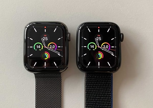 Äußerlich kaum zu unterscheiden: Die Watch Series 6 (links) und die Watch SE