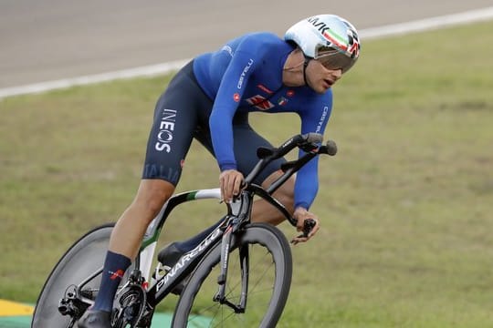 Der Italiener Filippo Ganna fuhr in Imola am Schnellsten.