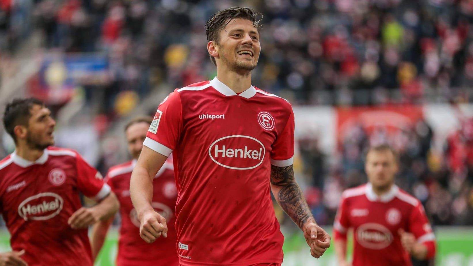 Dawid Kownacki: Der Pole erzielte das entscheidende Tor für die Düsseldorfer. Dawid Kownacki: Der Pole erzielte das entscheidende Tor für die Düsseldorfer.