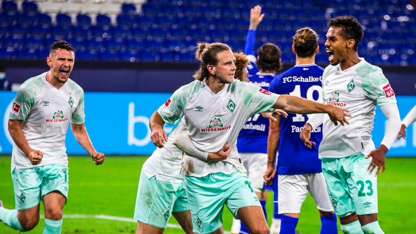 Niclas Füllkrug war der Matchwinner beim Auswärtssieg der Bremer auf Schalke. Niclas Füllkrug war der Matchwinner beim Auswärtssieg der Bremer auf Schalke.