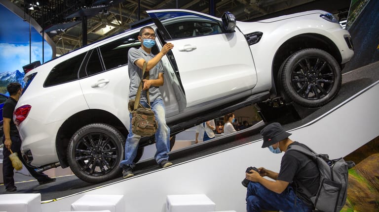 "Auto China 2020": Der US-Autobauer Ford stellt seinen Everest Titanium Sport vor.