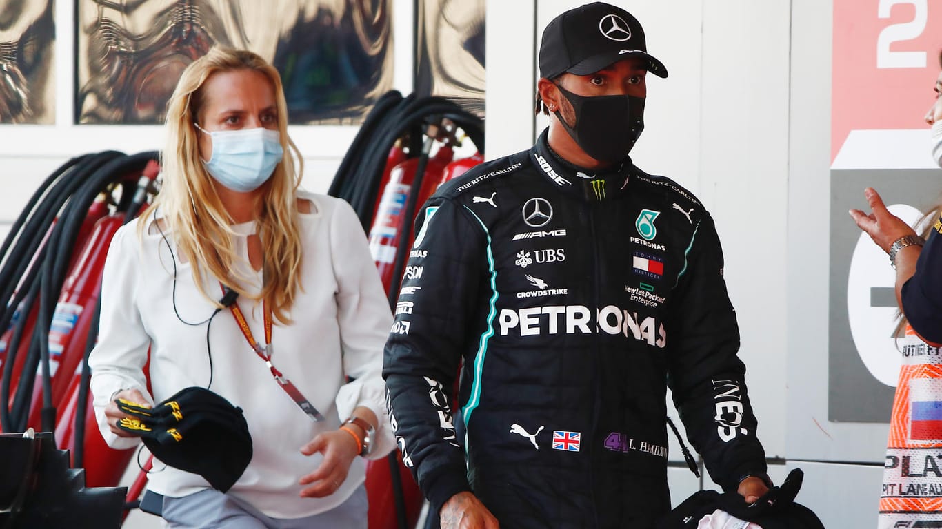 Lewis Hamilton nach dem Rennen in Sotschi.