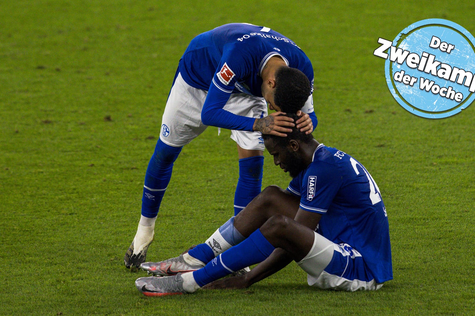 Wer kann sie wieder aufbauen? Schalkes Profis Omar Mascarell (l.) und Salif Sané.