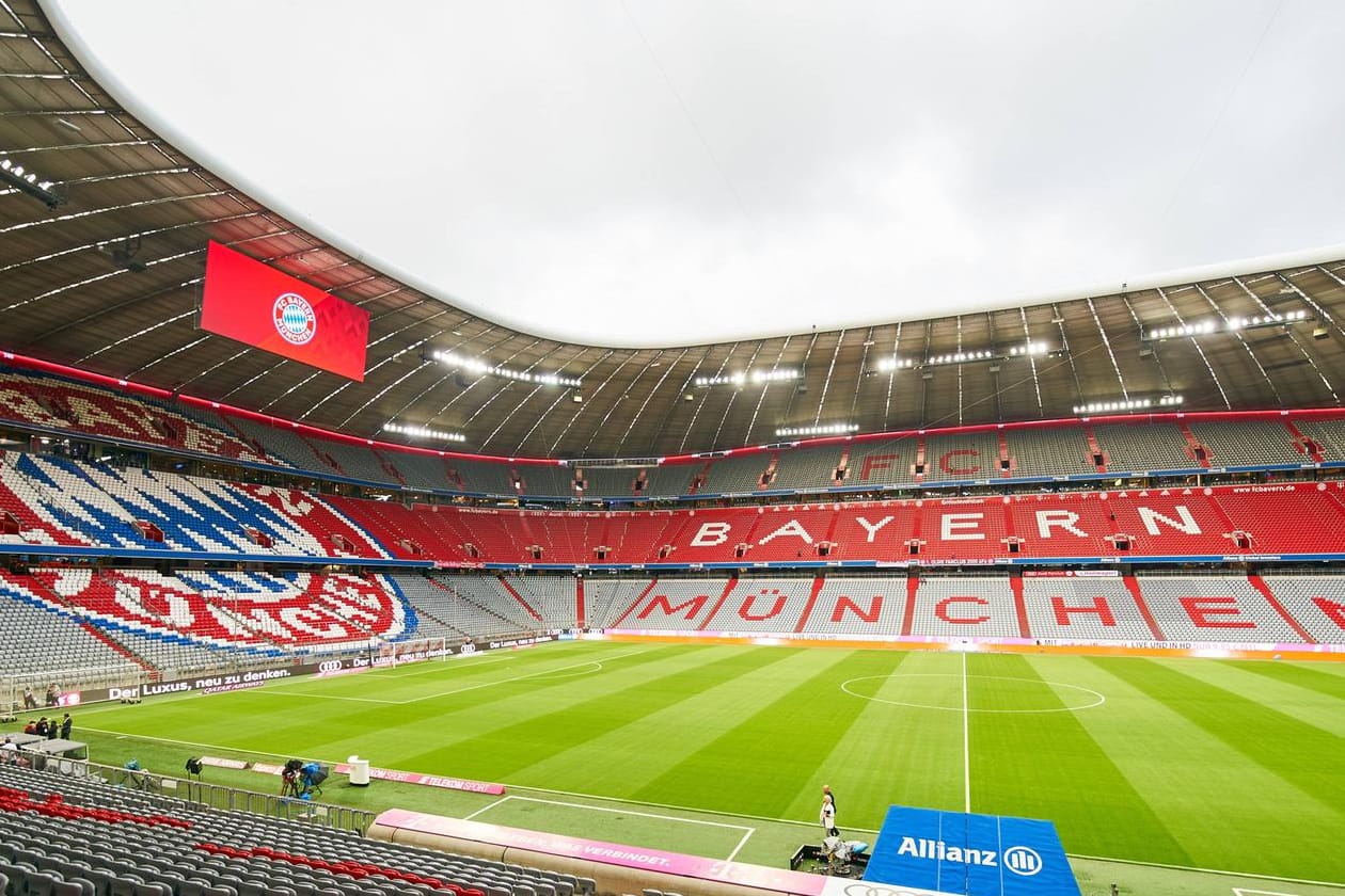 Allianz Arena: Die Heimstätte des FC Bayern wird auch zum Supercup gegen den BVB leer bleiben.