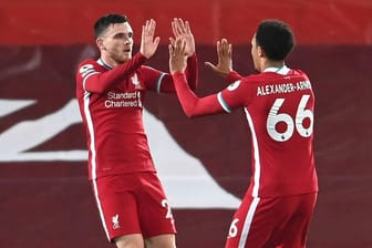 Andrew Robertson und Trent Alexander-Arnold (v.l.): Einmal mehr machte Liverpools Flügelzange den Unterschied.