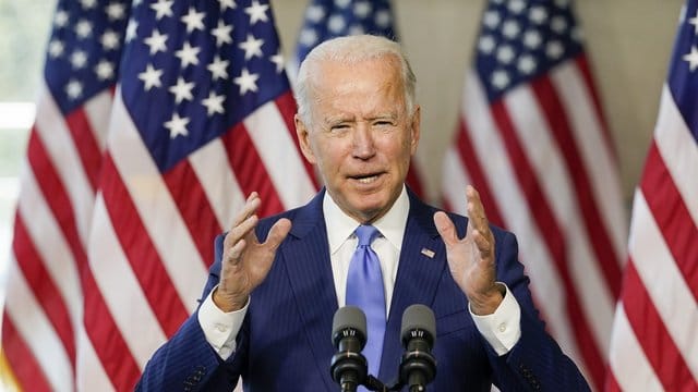 Joe Biden, demokratischer Präsidentschaftskandidat und ehemaliger US-Vizepräsident. Joe Biden, demokratischer Präsidentschaftskandidat und ehemaliger US-Vizepräsident.