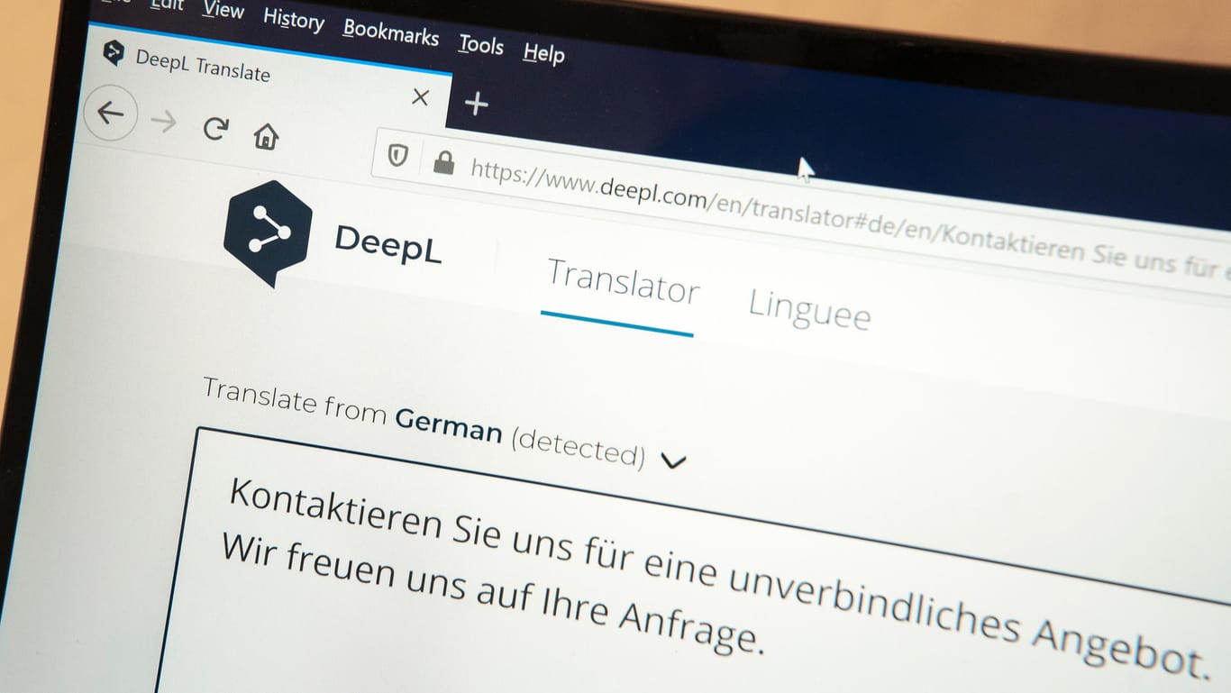 Der Übersetzungsdienst "DeepL": Elf Sprachen beherrscht der Online-Übersetzer.