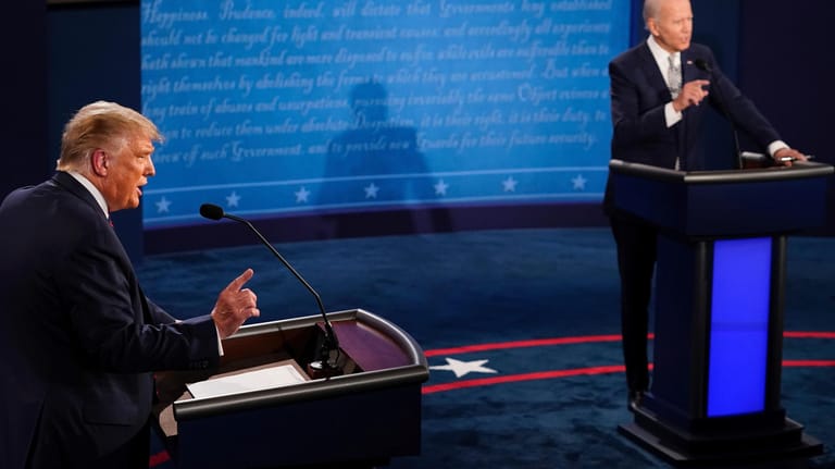 Donald Trump und Joe Biden: Streit und persönliche Angriffe prägten das erste TV-Duell.