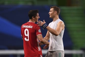 Holten mit Bayern das Triple: Torjäger Robert Lewandowski (l) und Torhüter Manuel Neuer.