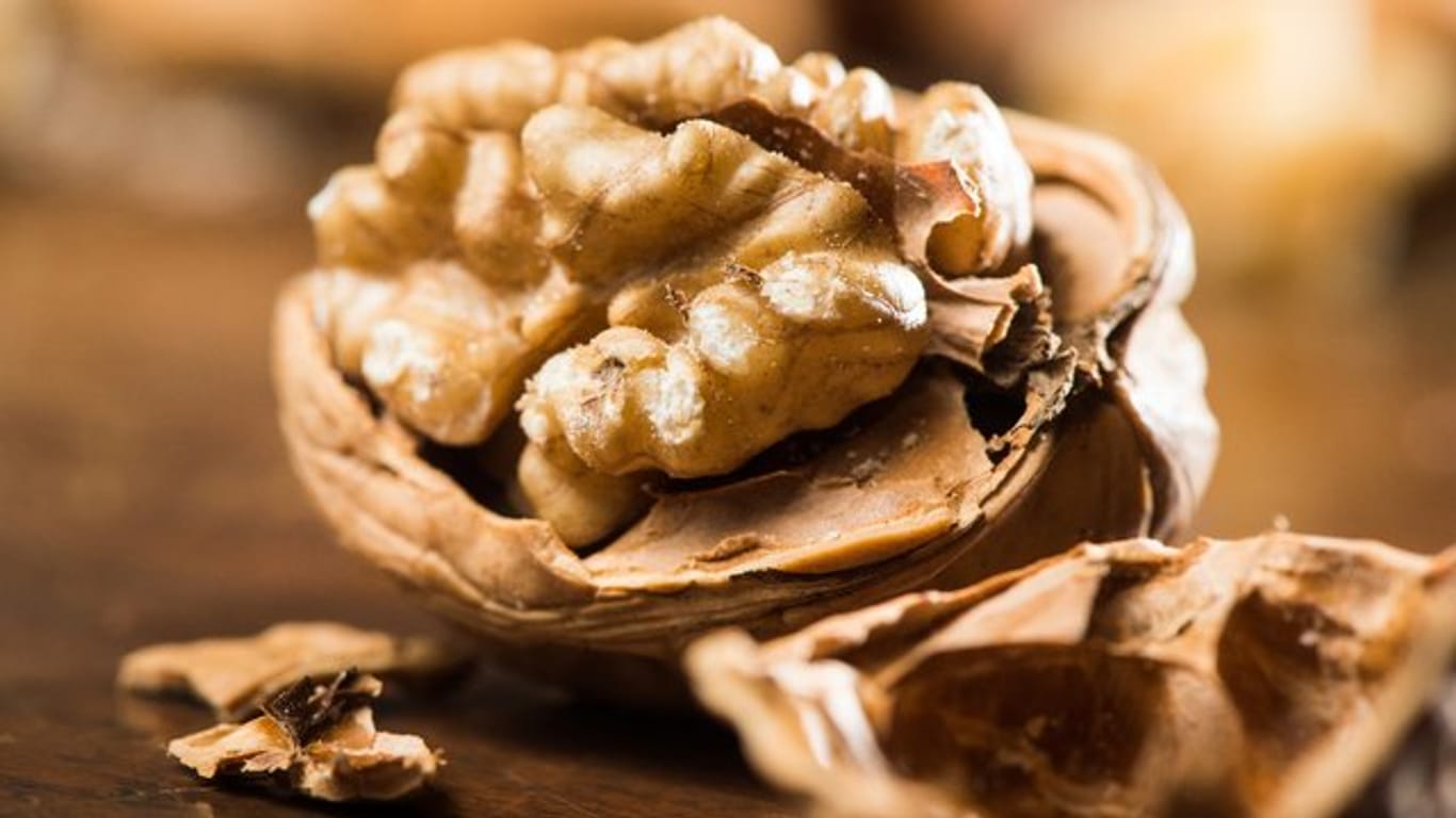 Walnüsse: Karamellisiert schmecken die Nüsse als Süßigkeit.
