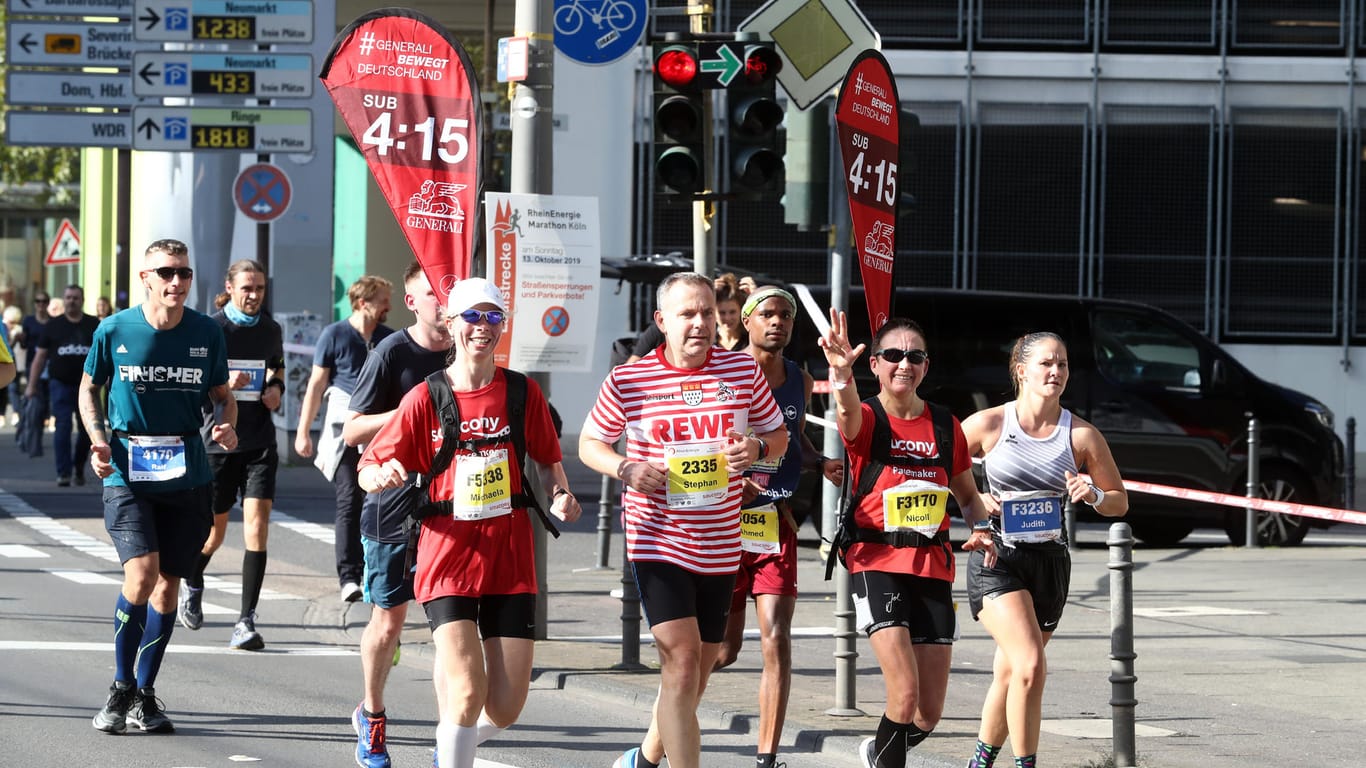 Läufer auf der Cäcilienstrasse (Archivbild): In diesem Jahr wird es keinen Marathon durch die Stadt geben.