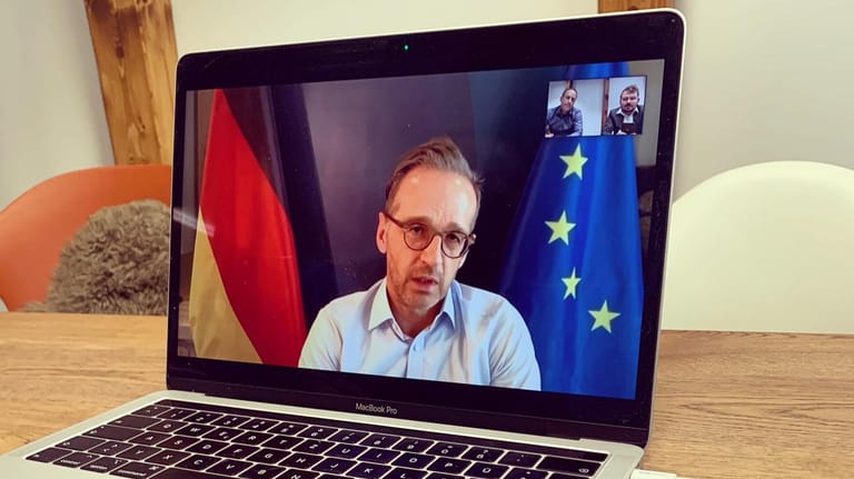 Außenminister Heiko Maas im Interview mit t-online: Das Gespräch fand wegen der Quarantäne des Ministers digital statt.