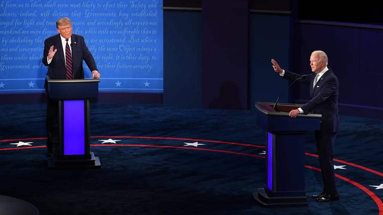 Trump gegen Biden: Das TV-Duell war von persönlichen Attacken der beiden Kontrahenten überschattet.