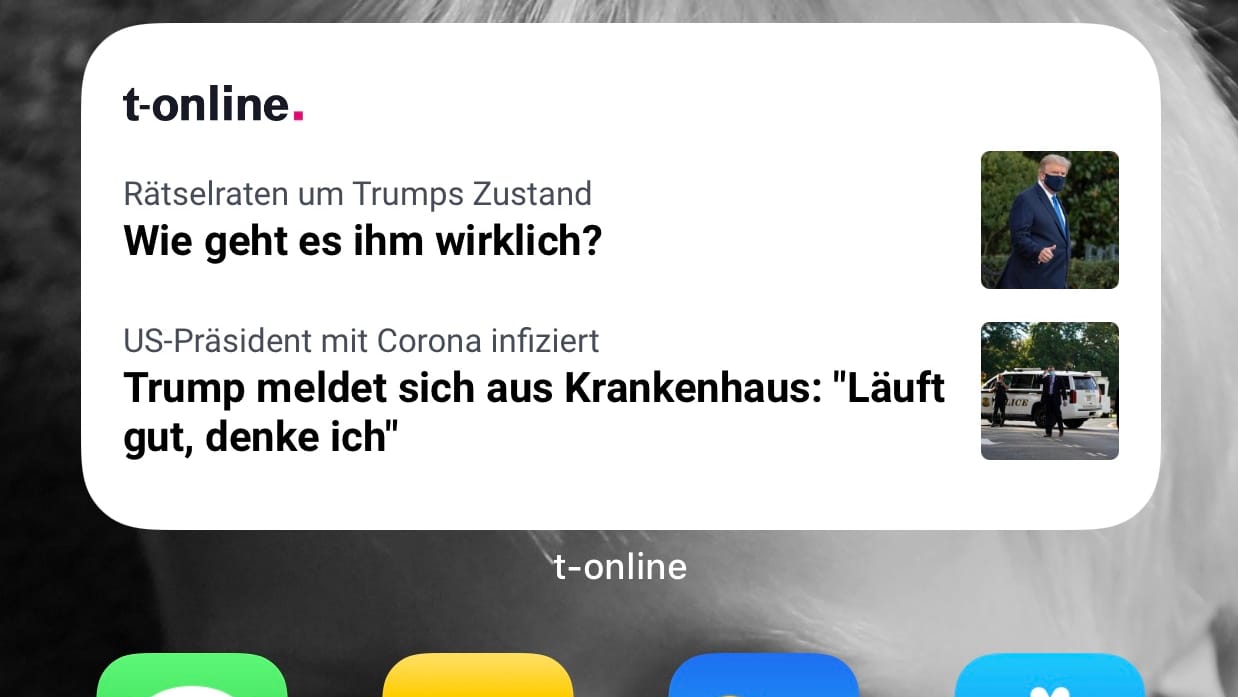 Nachrichten auf dem Home-Bildschirm: So sieht es aus, wenn das t-online-Widget installiert ist.