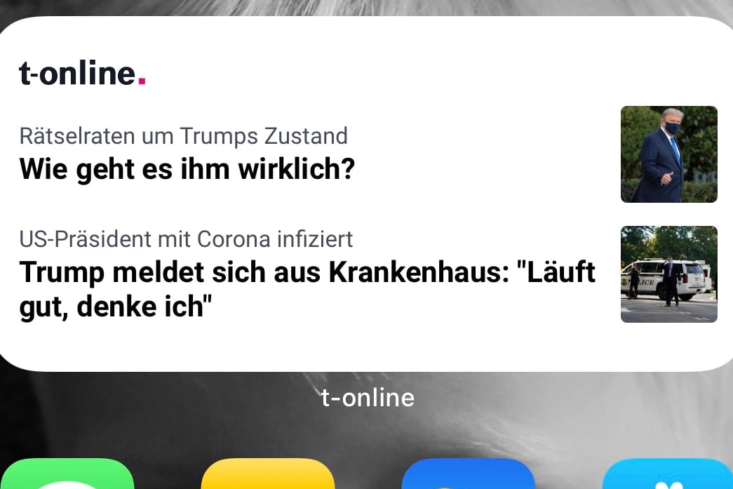 Nachrichten auf dem Home-Bildschirm: So sieht es aus, wenn das t-online-Widget installiert ist.