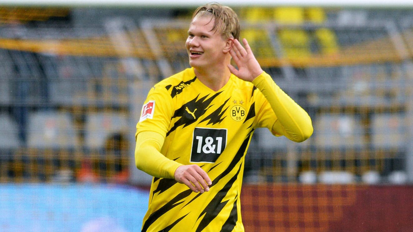 Erling Haaland: Der Matchwinner des BVB war gegen Freiburg gut gelaunt. Erling Haaland: Der Matchwinner des BVB war gegen Freiburg gut gelaunt.