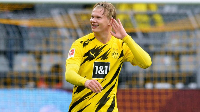 Erling Haaland: Der Matchwinner des BVB war gegen Freiburg gut gelaunt.