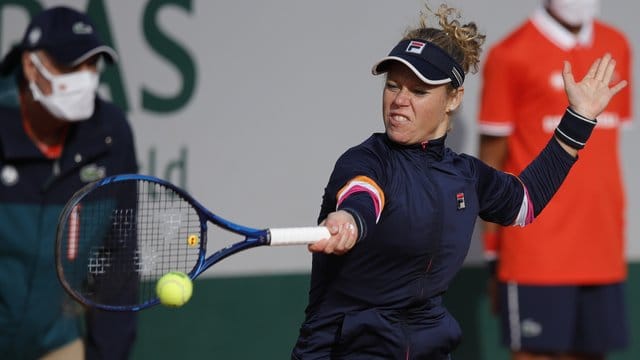 Laura Siegemund in Aktion.