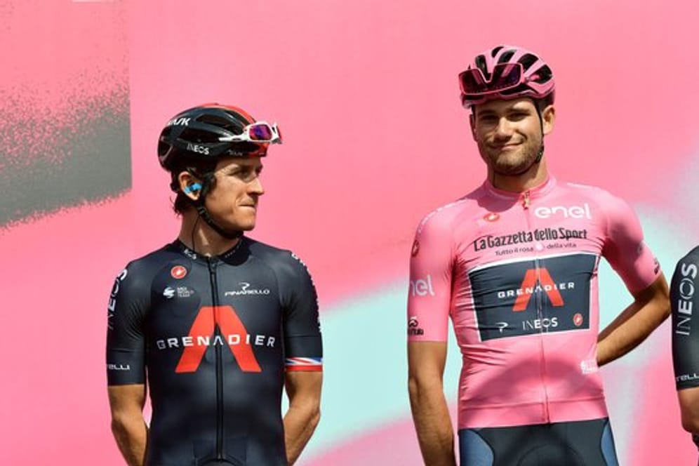 Geraint Thomas hat auf der dritten Etappe des Giro d'Italia viel Zeit eingebüßt.