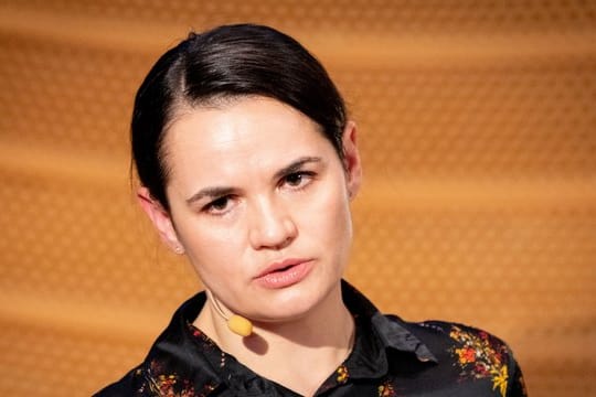 Die belarussische Oppositionsführerin Swetlana Tichanowskaja nimmt in Berlin an einer Panel-Diskussion der Deutschen Gesellschaft für Osteuropakunde teil.