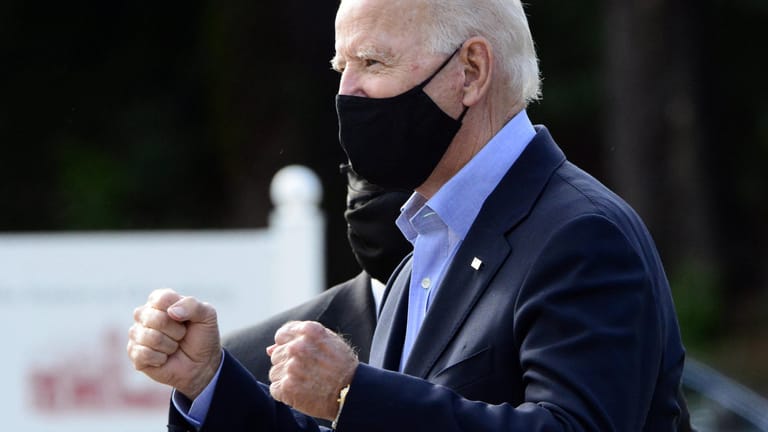 Joe Biden: Der Präsidentschafts-Kandidat trägt einen Mund-Nasen-Schutz.