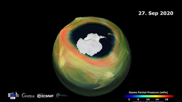 Simulation des Ozonlochs: Wissenschaftler hoffen, dass sich das Ozonloch in den kommenden Jahrzehnten wieder ganz schließt.