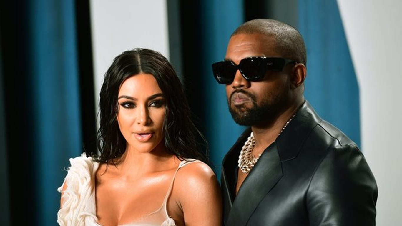 Kim Kardashian und Kanye West im Februar 2020 bei der Oscar-Party von Vanity Fair.