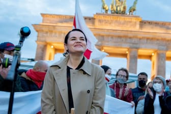 Proteste in Belarus: Die Oppositionsführerin Swetlana Tichanowskaja wirbt in Berlin um Unterstützung.