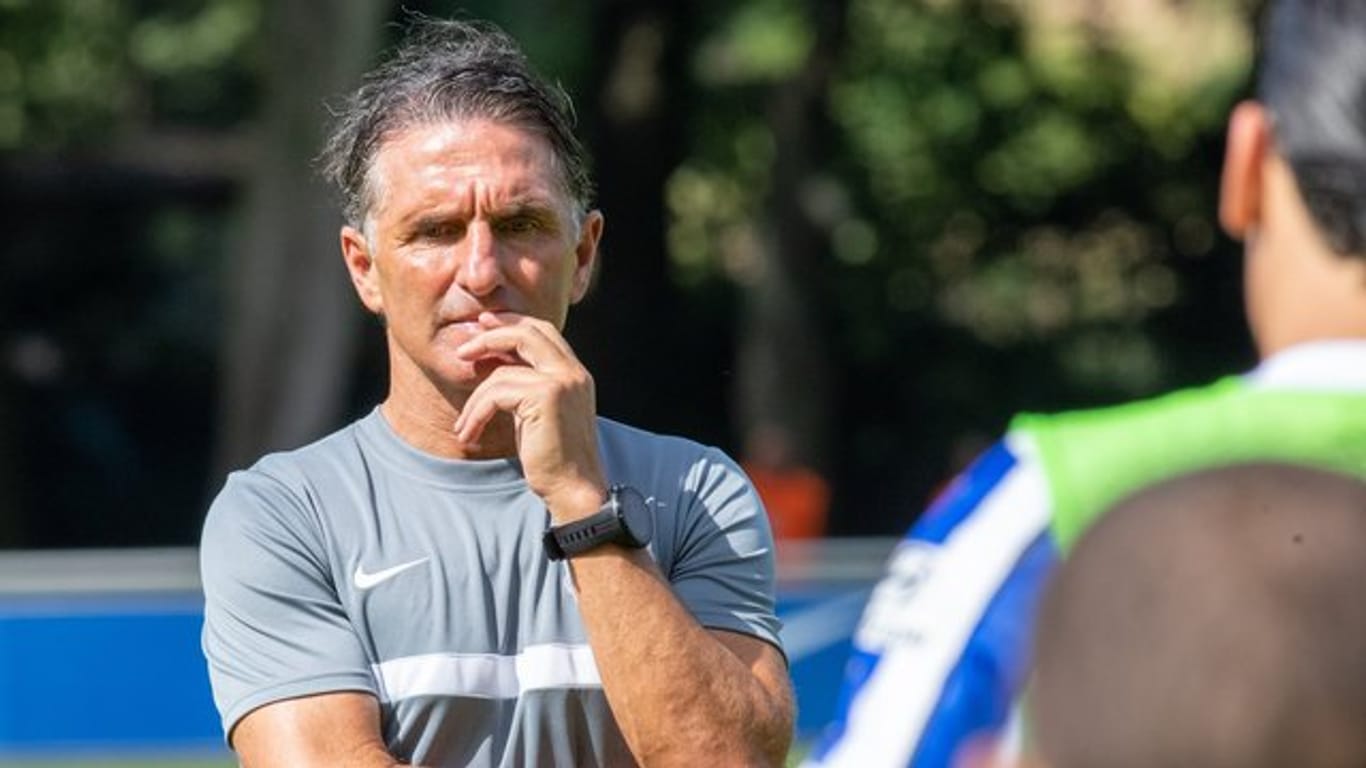 Hertha-Trainer Bruno Labbadia dämpft die Erwartungen.