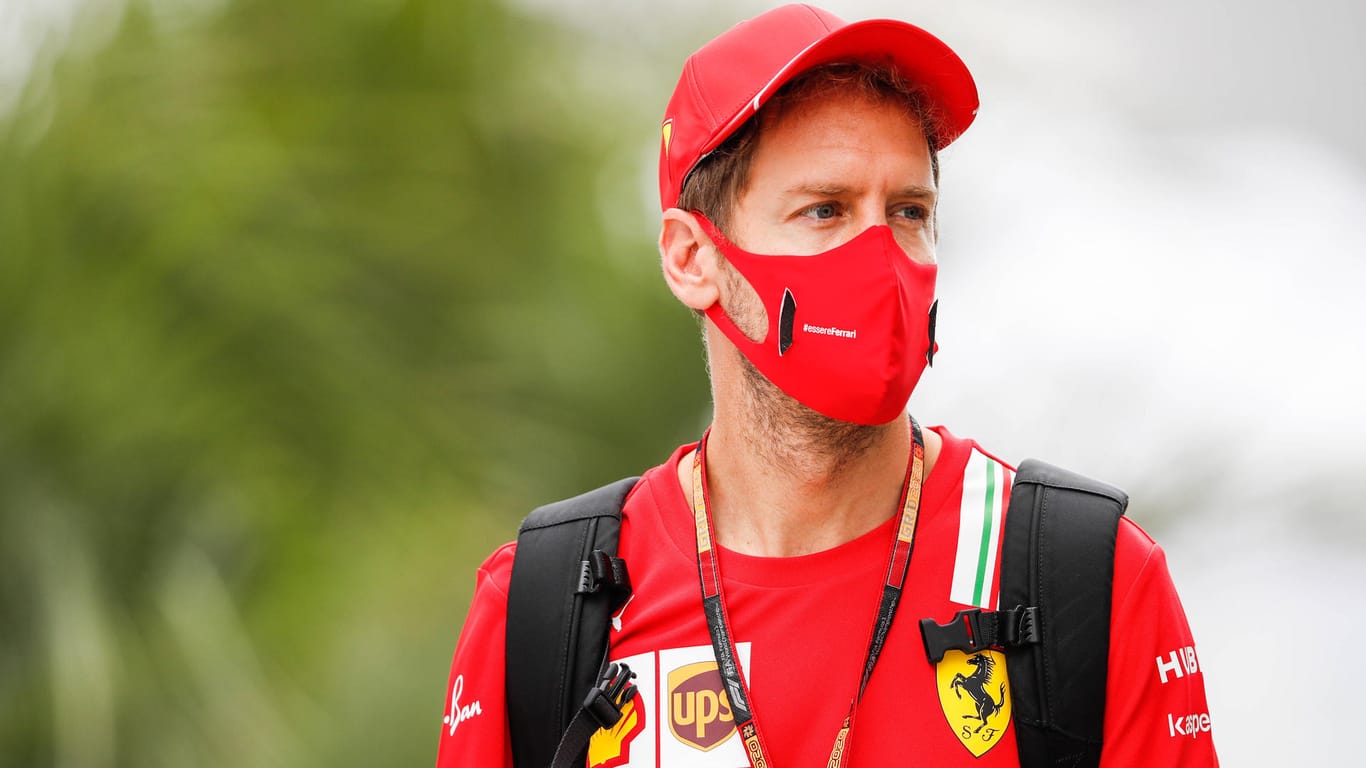 Sebastian Vettel im Ferrari-Rot: Ab der kommenden Saison fährt der viermalige Weltmeister für das kommende Aston-Martin-Team.