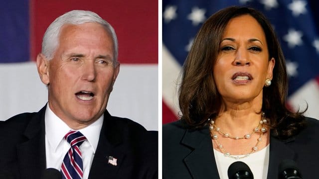 Mike Pence und Kamala Harris treffen in einem TV-Duell aufeinander. Mike Pence und Kamala Harris treffen in einem TV-Duell aufeinander.