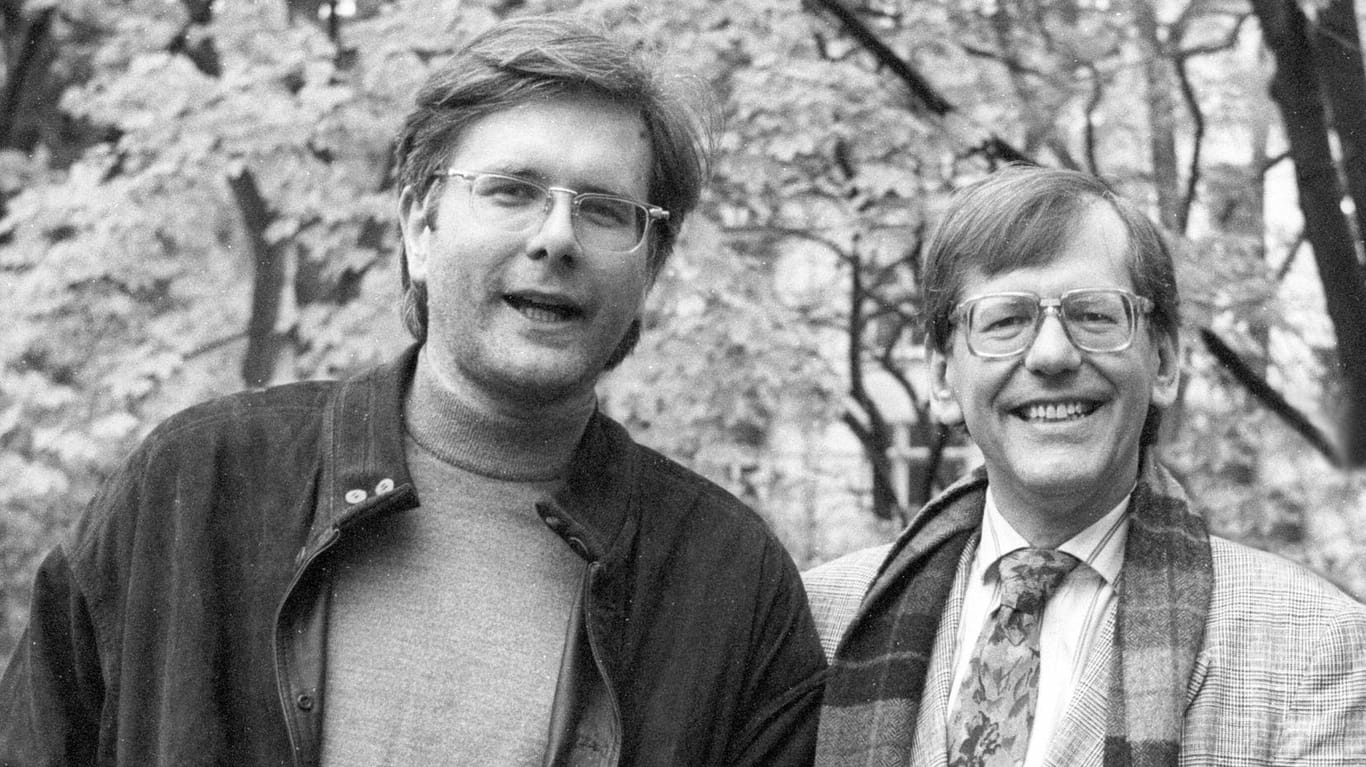 Harald Schmidt und Herbert Feuerstein im November 1990