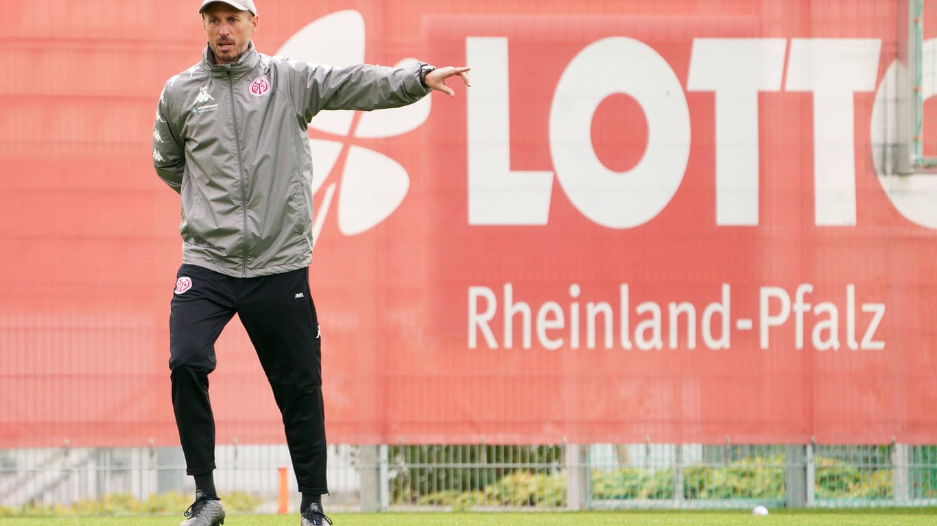 Jan-Moritz Lichte beim Training von Mainz 05: Noch wartet Lichte auf den Erfolg bei seinem neuen Klub.