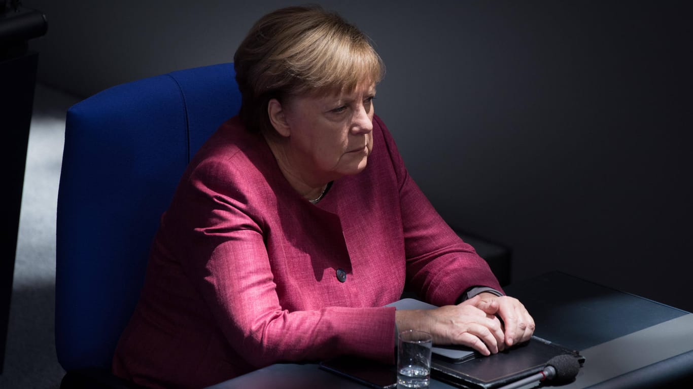 Bundeskanzlerin Angela Merkel im Bundestag.