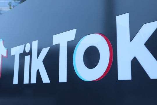 Das Logo des Video-Tausch-Unternehmens TikTok.