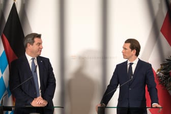 Markus Söder und Sebastian Kurz: Bayerns Ministerpräsident und Österreichs Kanzler haben sich über die aktuelle Lage in der Pandemie unterhalten.