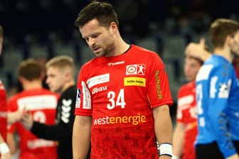Felix Klingler von Tusem Essen nach der Niederlage beim Spiel gegen die Rhein-Neckar Löwen in der ersten Handball-Bundesliga: Die Aufsteiger haben es dem Spitzenteam nicht leicht gemacht.