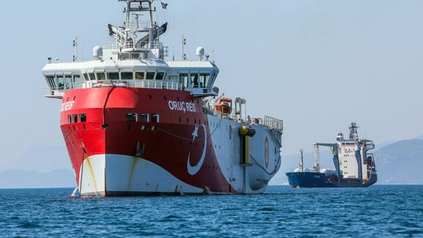 Das türkische Forschungsschiff "Oruc Reis" sucht im östlichen Mittelmeer erneut nach Erdgas.